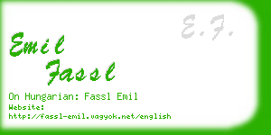 emil fassl business card